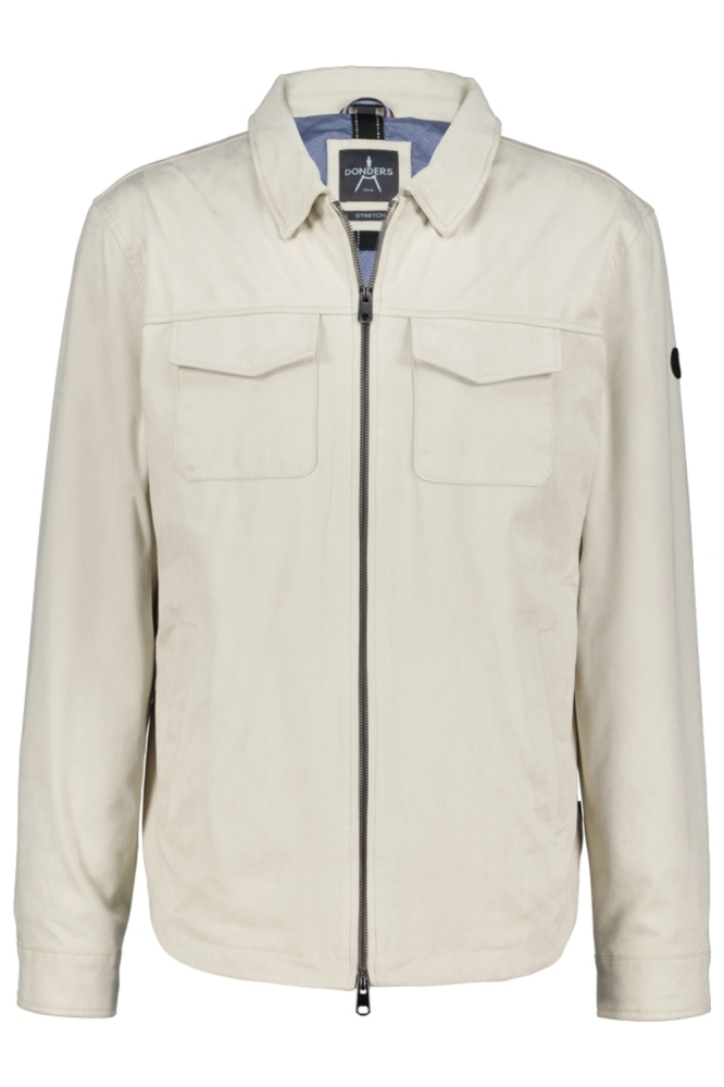 Donders beige heren jas | Vooraanzicht