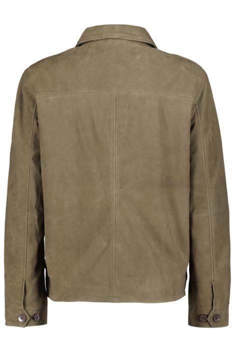 Donders groene heren jas | Achteraanzicht