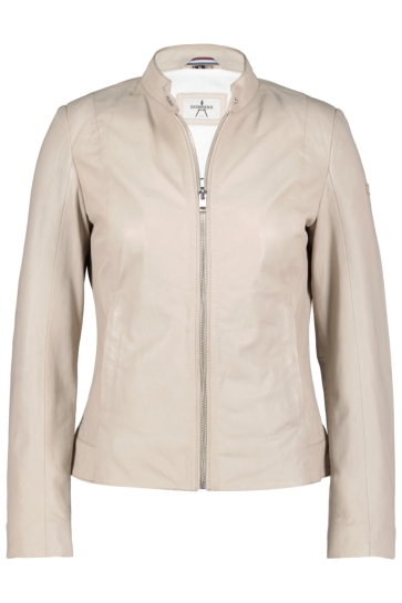 Donders Jas LEATHER JACKET 57723 ASH WHITE