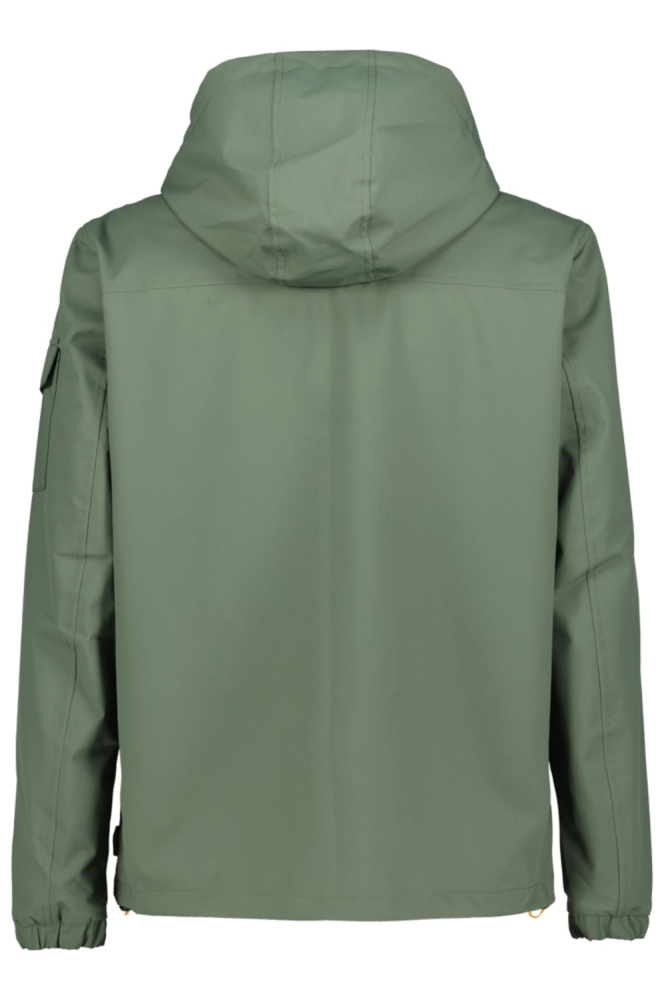 Donders groene heren jas | Achteraanzicht