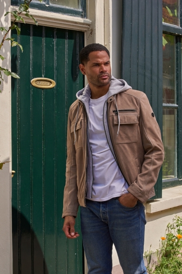 Donders Jas Leather Jacket 52666 TAUPE