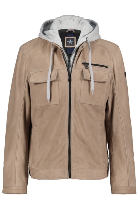 Donders taupe heren jas | Vooraanzicht