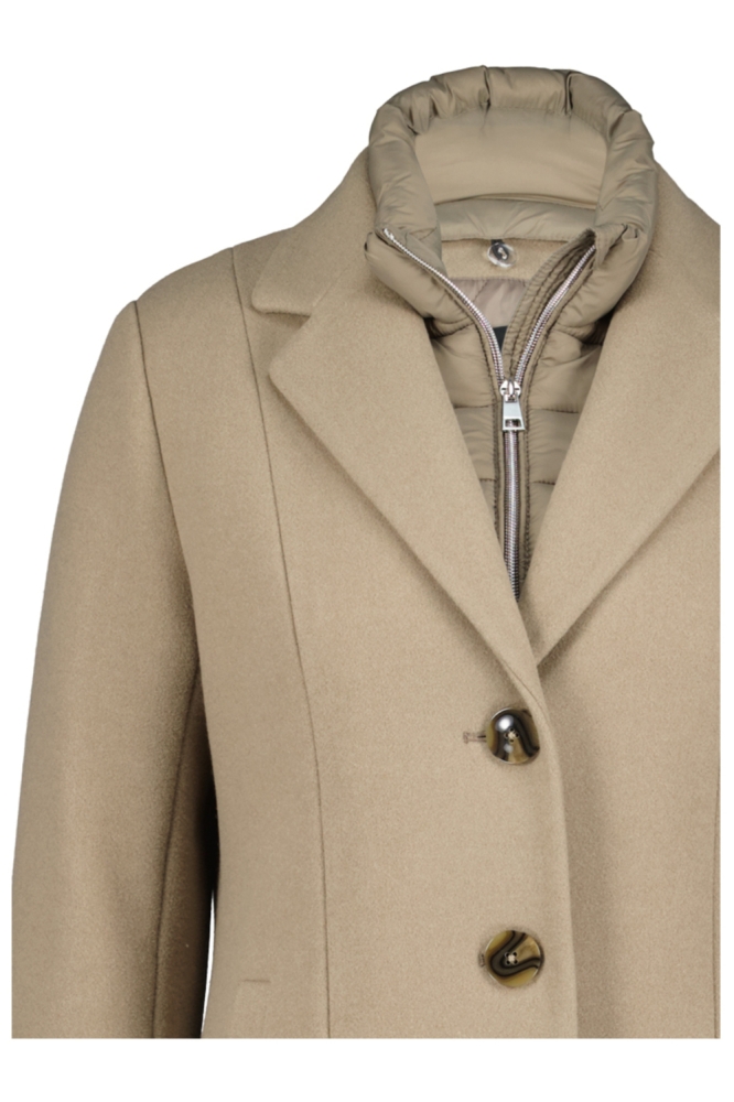Donders taupe dames jas | Close up