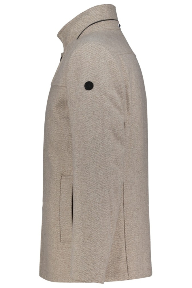 Donders beige heren jas | Zijaanzicht