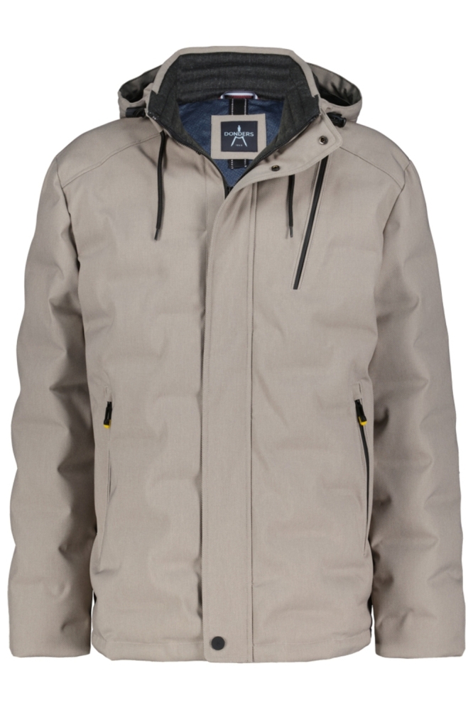 Donders beige heren jas | Vooraanzicht