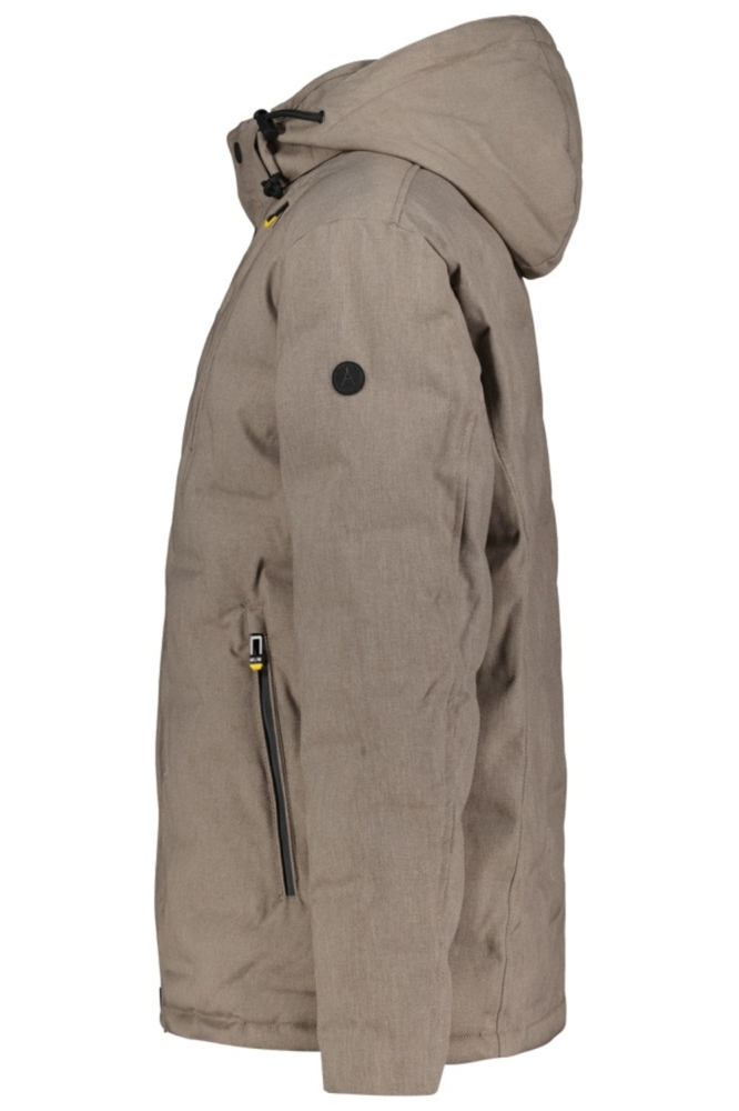 Donders beige heren jas | Zijaanzicht
