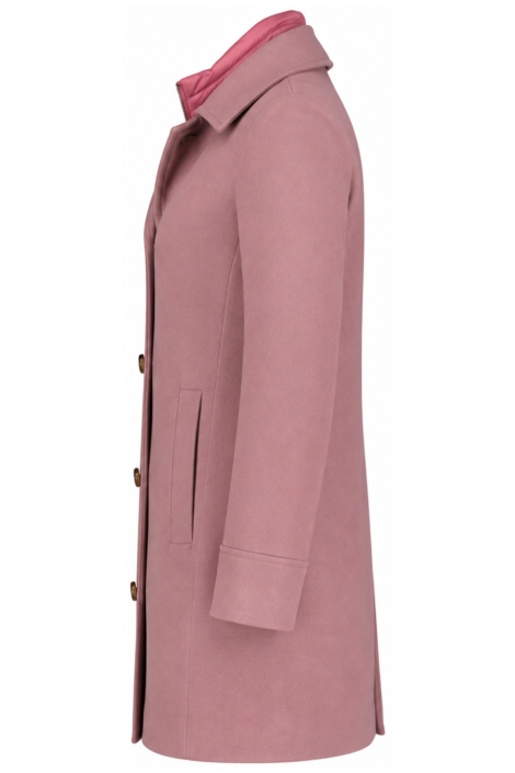 Donders roze dames jas | Zijaanzicht