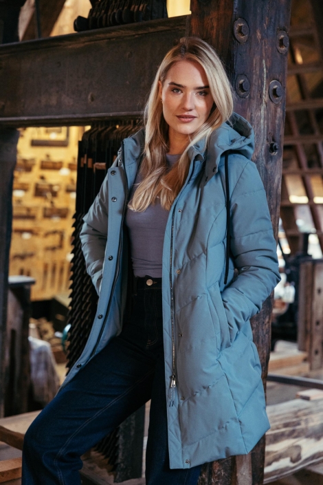 Donders blauwe dames jas | 