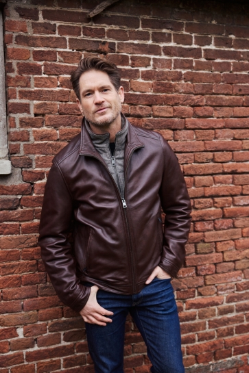Donders leather jacket Bruin