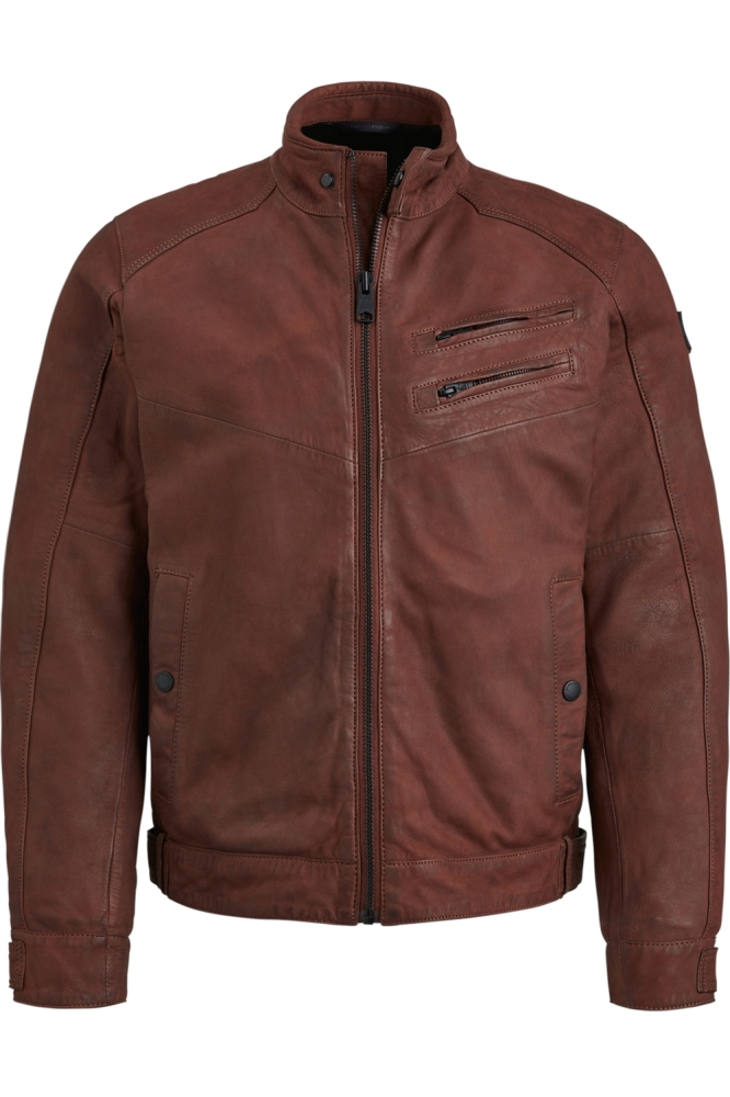 Vanguard cognac heren leren jas | Vooraanzicht