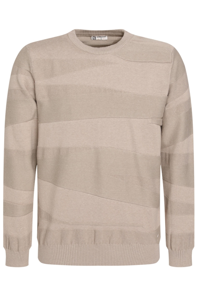 Gabbiano taupe heren trui | Vooraanzicht