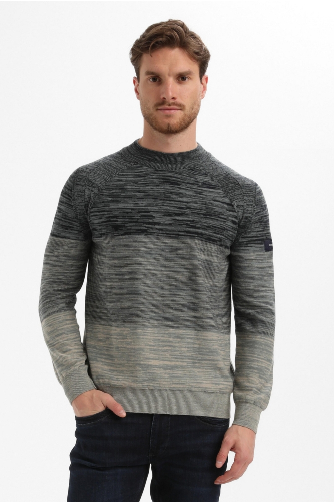 Gabbiano blauwe heren trui | Model vooraanzicht