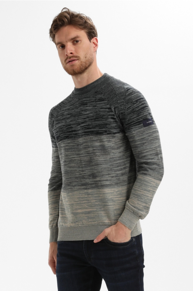 Gabbiano blauwe heren trui | Model vooraanzicht