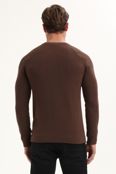 Gabbiano bruine heren trui | Model achteraanzicht