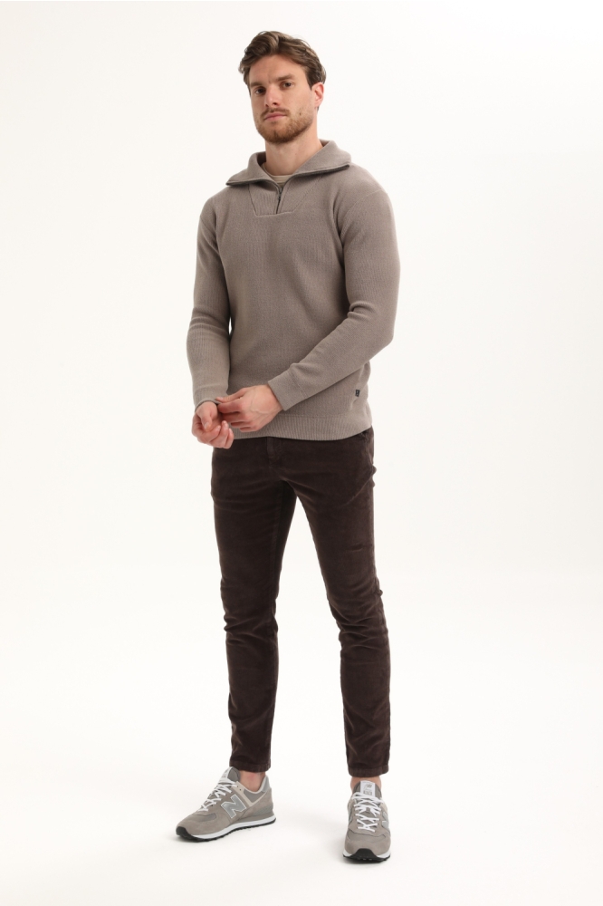 Gabbiano taupe heren trui | Model