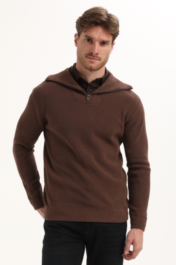 Gabbiano STIJLVOLLE HALZIP CHENILLE TRUI 615767 OAK BROWN
