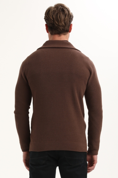 Gabbiano bruine heren trui | Model achteraanzicht