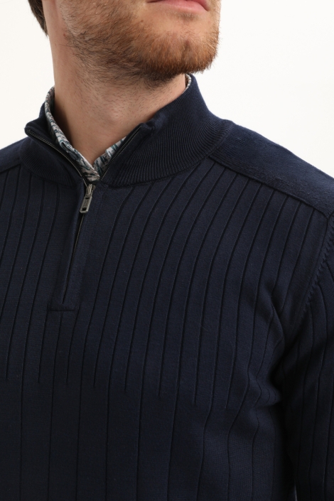 Gabbiano blauwe heren trui | Close up