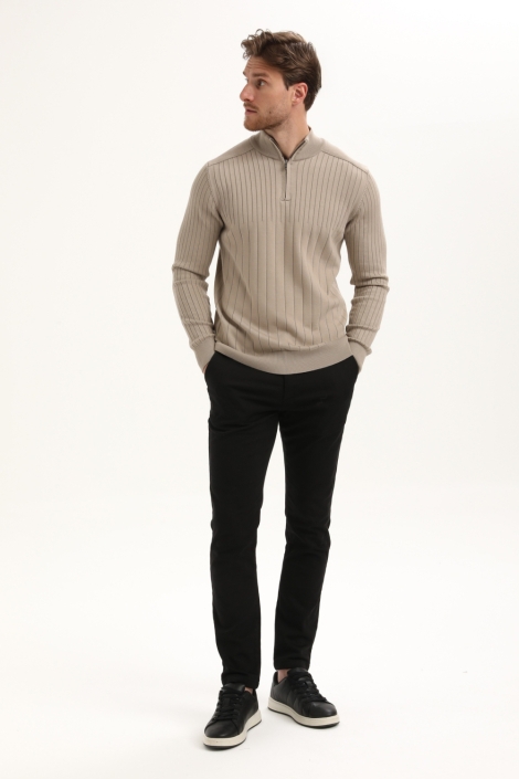 Gabbiano taupe heren trui | Model