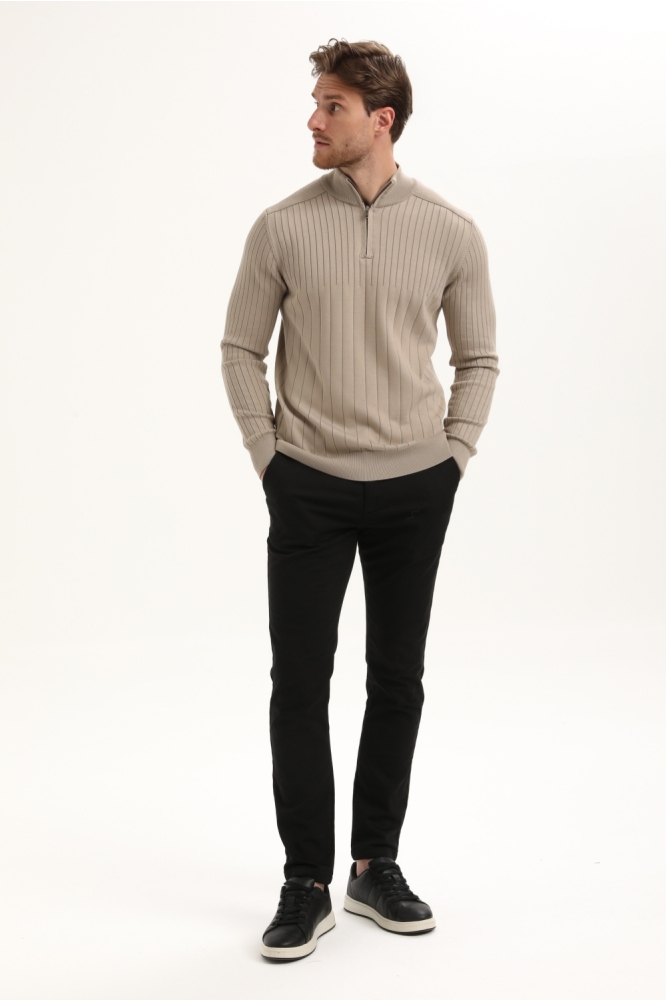 Gabbiano taupe heren trui | Model