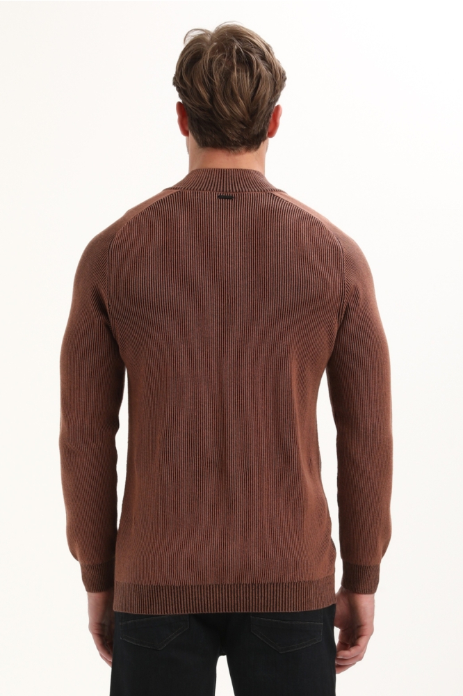 Gabbiano bruine heren trui | Model achteraanzicht