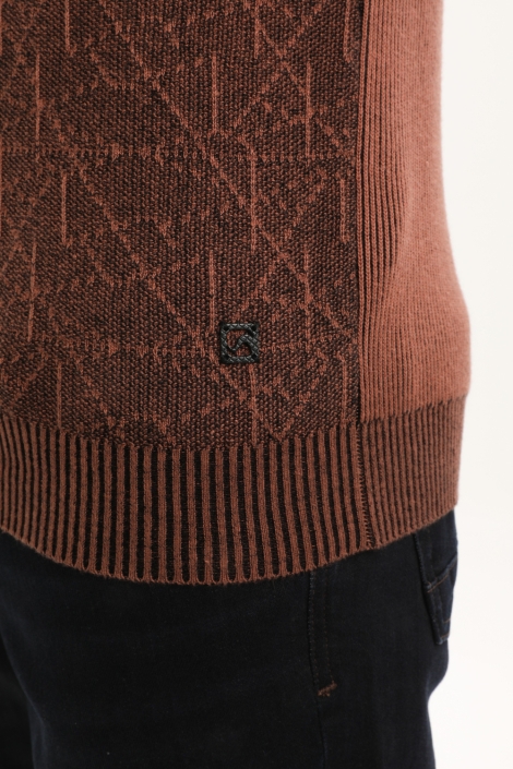 Gabbiano bruine heren trui | Close up