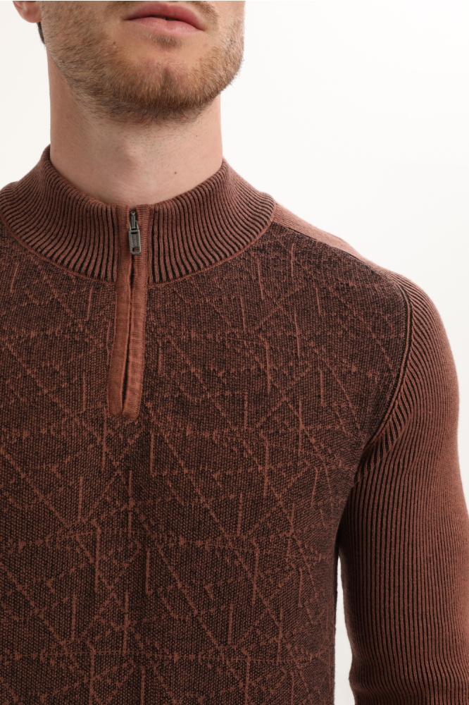 Gabbiano bruine heren trui | Close up