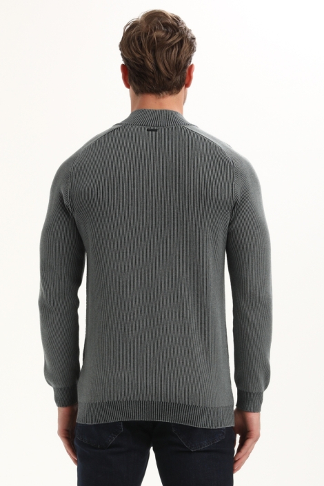 Gabbiano blauwe heren trui | Model achteraanzicht