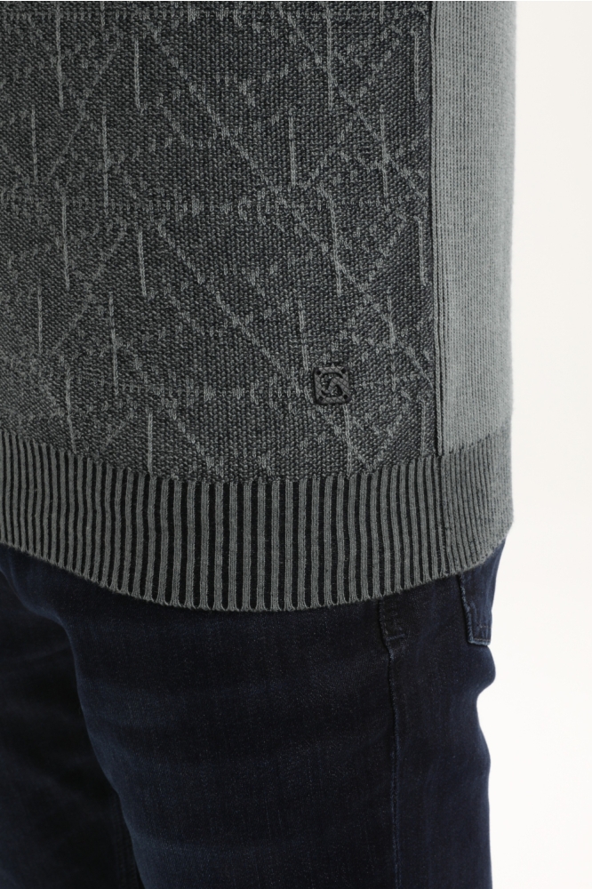 Gabbiano blauwe heren trui | Close up