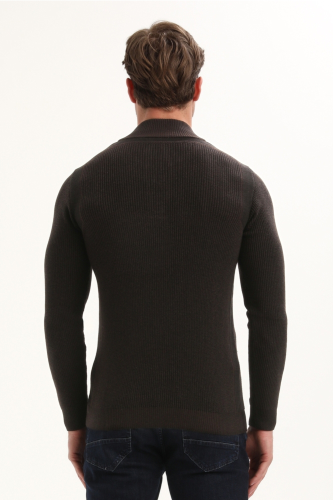 Gabbiano bruine heren trui | Model achteraanzicht