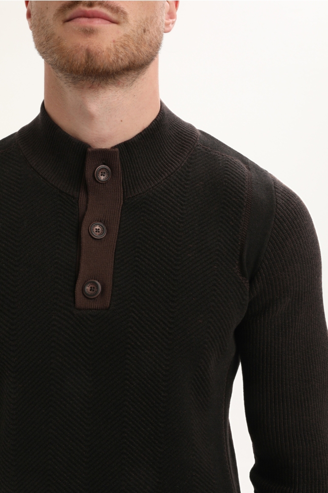 Gabbiano bruine heren trui | Close up