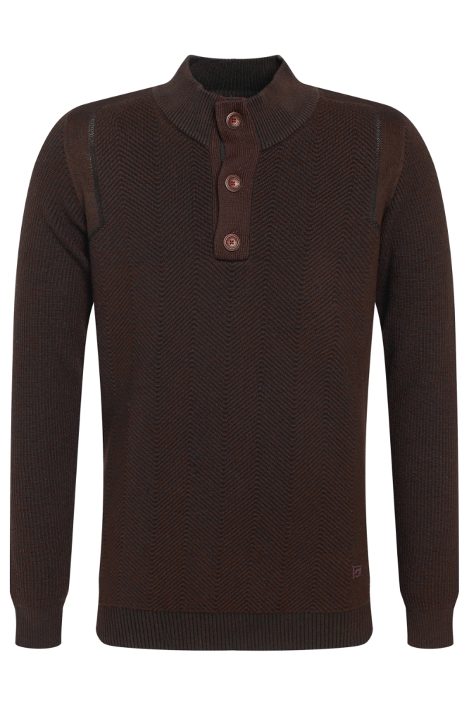 Gabbiano bruine heren trui | Vooraanzicht