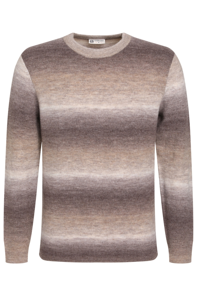 Gabbiano taupe heren trui | Vooraanzicht