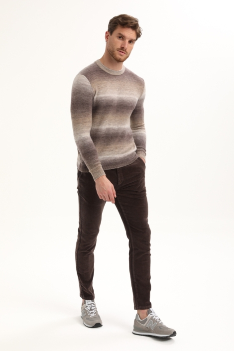 Gabbiano taupe heren trui | Model