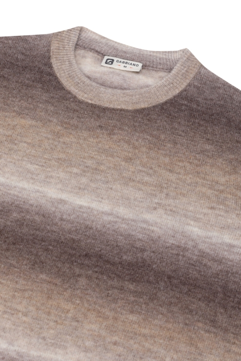 Gabbiano taupe heren trui | Kleurstaal