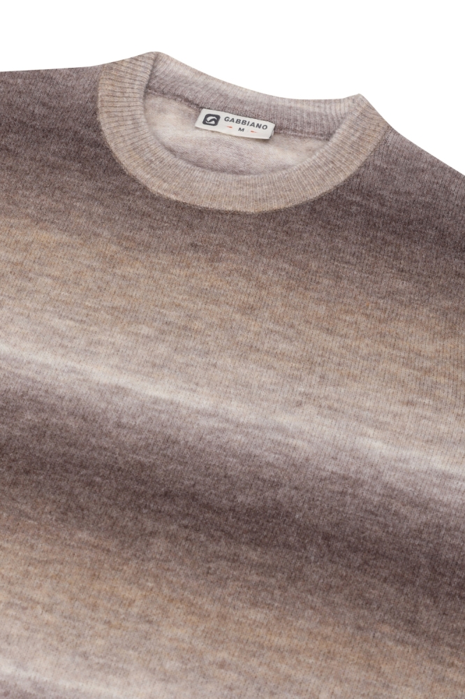Gabbiano taupe heren trui | Kleurstaal