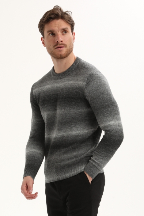Gabbiano grijze heren trui | Model zijaanzicht