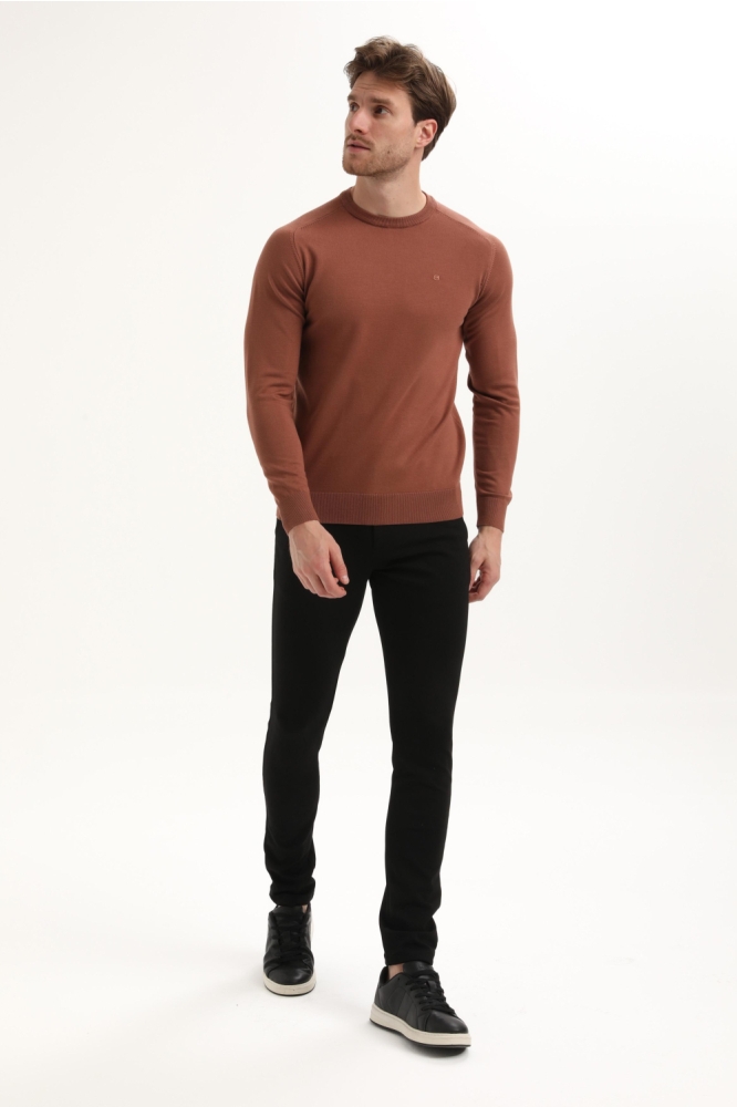 Gabbiano taupe heren trui | Model