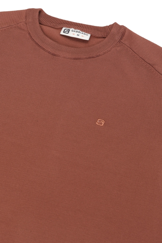 Gabbiano taupe heren trui | Close up