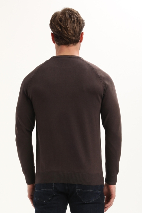 Gabbiano bruine heren trui | Model achteraanzicht