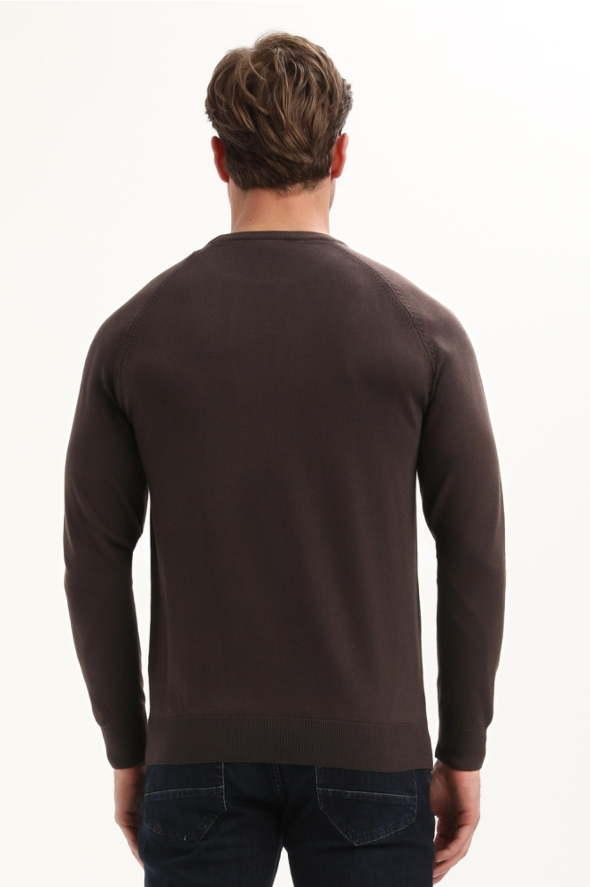 Gabbiano bruine heren trui | Model achteraanzicht