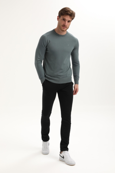 Gabbiano blauwe heren trui | Model