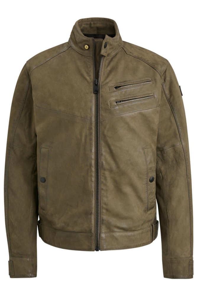 Vanguard bruine heren leren jas | Vooraanzicht