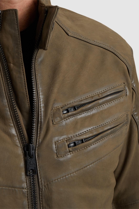 Vanguard bruine heren leren jas | Unique Selling Point