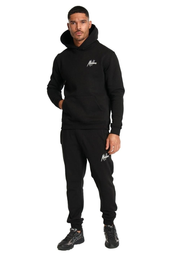 Malelions zwarte heren sweater | Model vooraanzicht