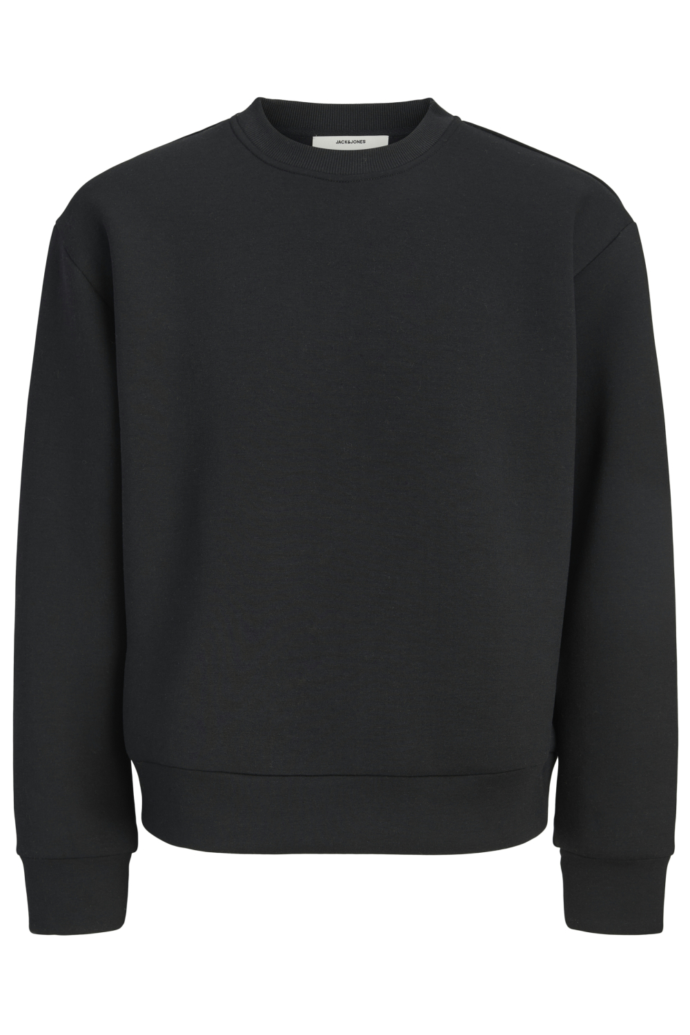 Jack & Jones zwarte heren trui | Ronde hals | Regular fit | Duurzaam | Lange mouw